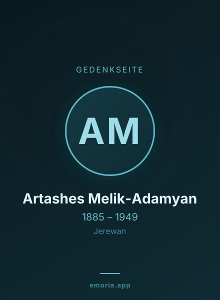Gedenkportrait von Artashes Melik-Adamyan