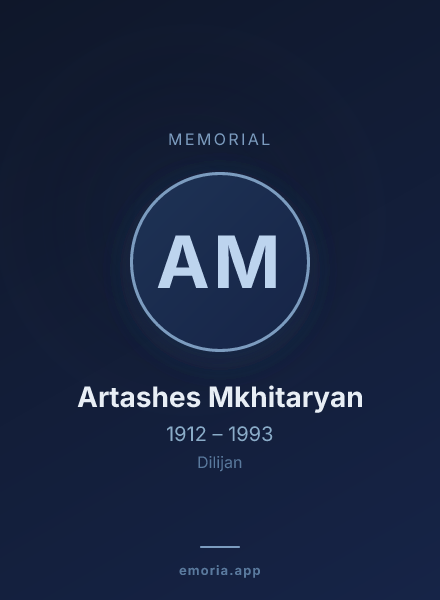 Memorial portrait of Artashes Mkhitaryan