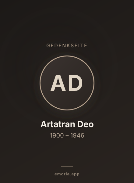 Gedenkportrait von Artatran Deo