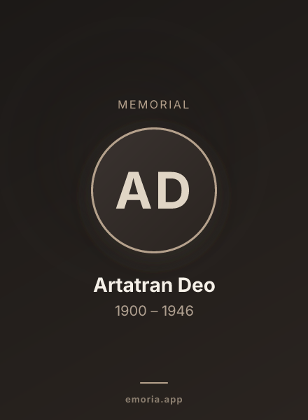 Memorial portrait of Artatran Deo