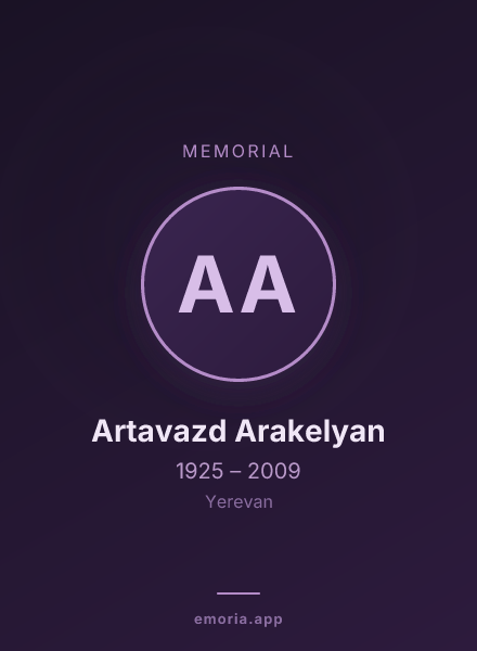 Memorial portrait of Artavazd Arakelyan