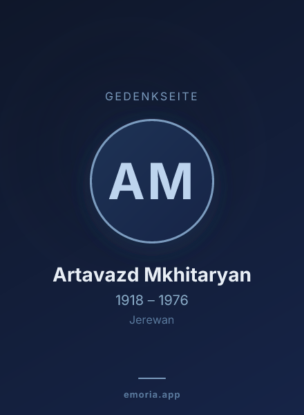 Gedenkportrait von Artavazd Mkhitaryan