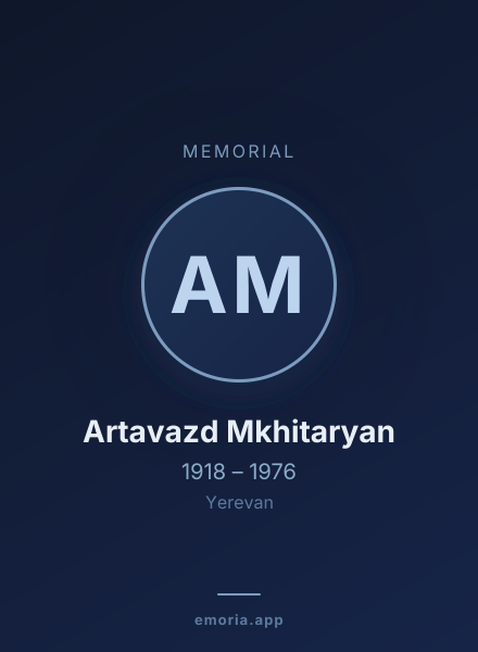 Memorial portrait of Artavazd Mkhitaryan