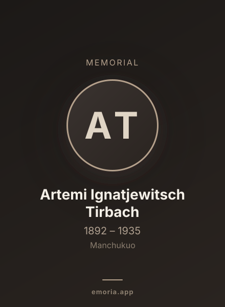Memorial portrait of Artemi Ignatjewitsch Tirbach