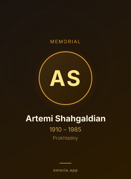 Memorial portrait of Artemi Shahgaldian