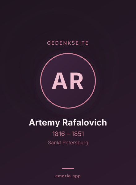 Gedenkportrait von Artemy Rafalovich