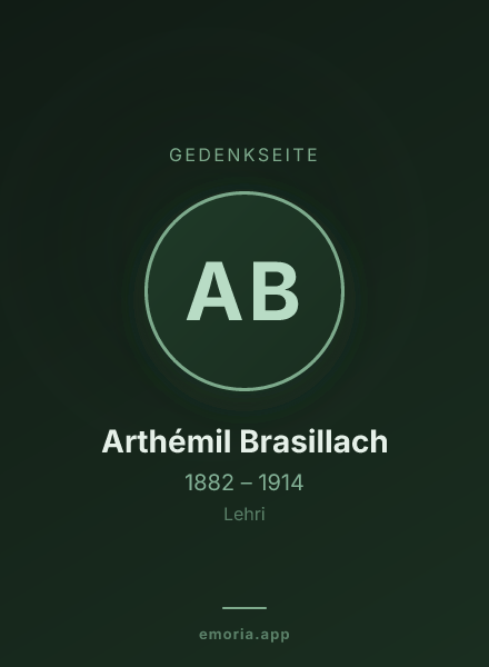 Gedenkportrait von Arthémil Brasillach