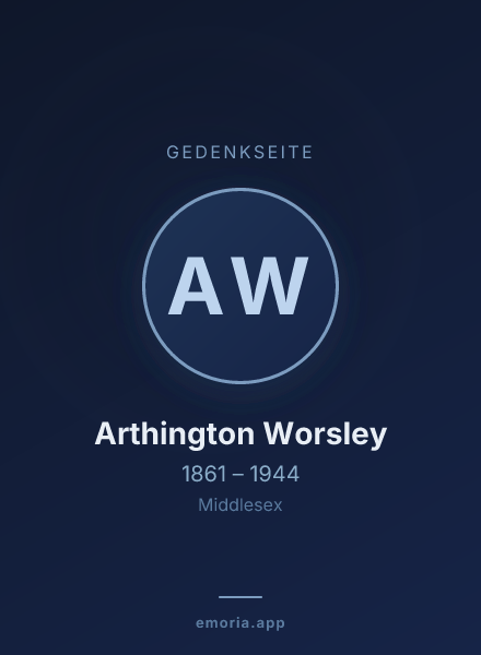 Gedenkportrait von Arthington Worsley