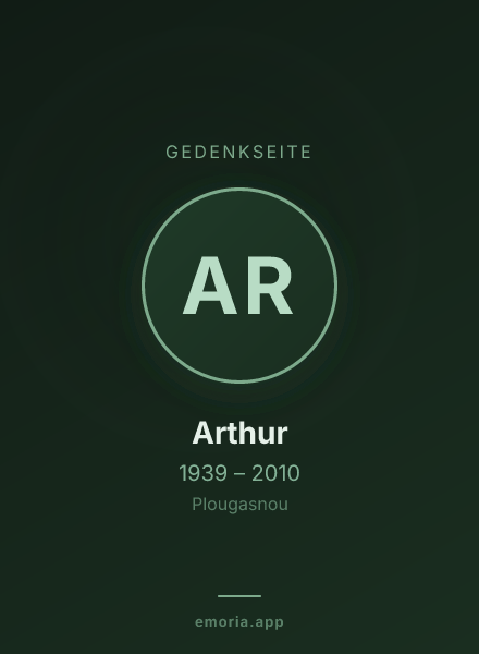 Gedenkportrait von Arthur