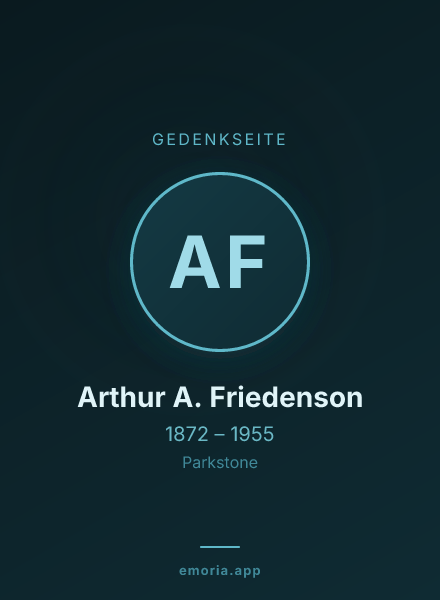 Gedenkportrait von Arthur A. Friedenson