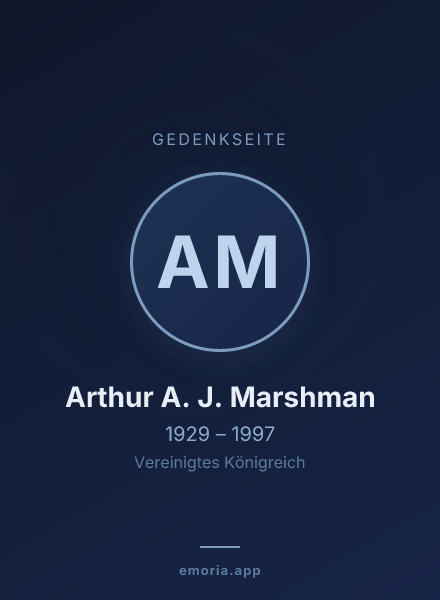 Gedenkportrait von Arthur A. J. Marshman