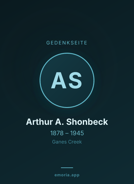Gedenkportrait von Arthur A. Shonbeck