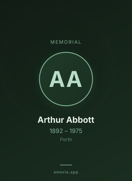 Memorial portrait of Arthur Abbott