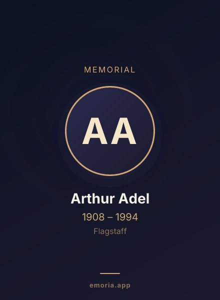 Memorial portrait of Arthur Adel