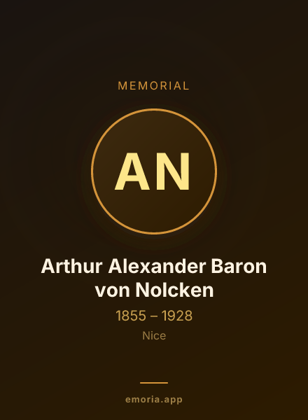 Memorial portrait of Arthur Alexander Baron von Nolcken