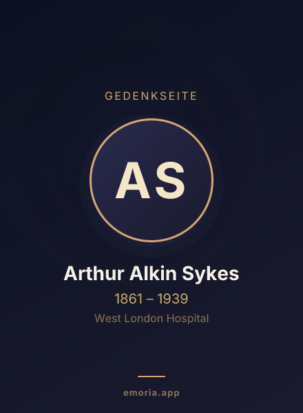 Gedenkportrait von Arthur Alkin Sykes