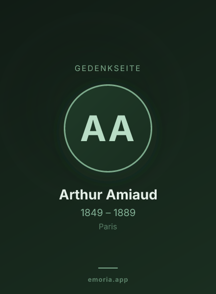 Gedenkportrait von Arthur Amiaud