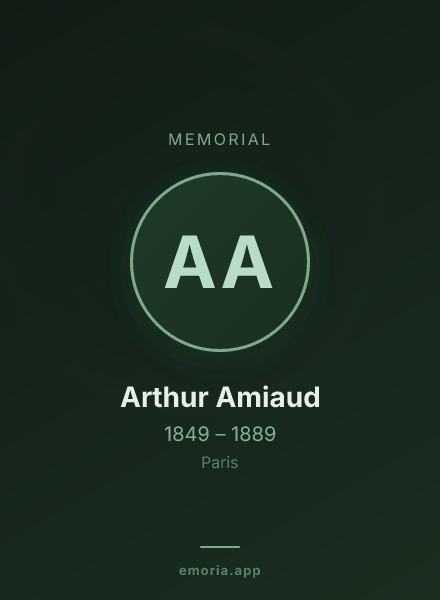 Memorial portrait of Arthur Amiaud
