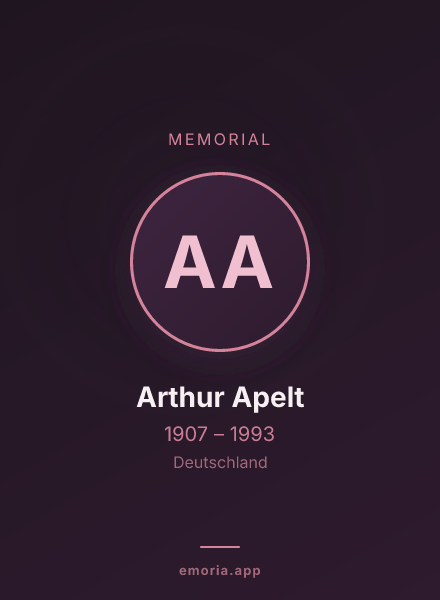 Memorial portrait of Arthur Apelt