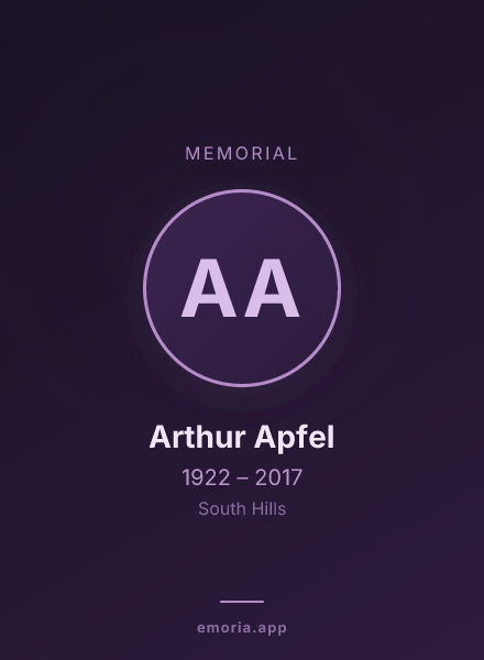 Memorial portrait of Arthur Apfel