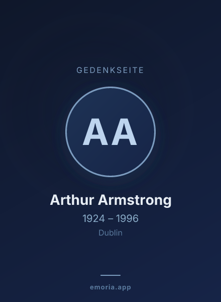 Gedenkportrait von Arthur Armstrong
