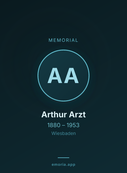 Memorial portrait of Arthur Arzt