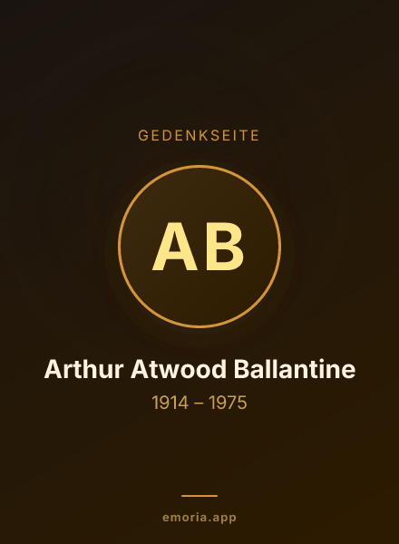 Gedenkportrait von Arthur Atwood Ballantine