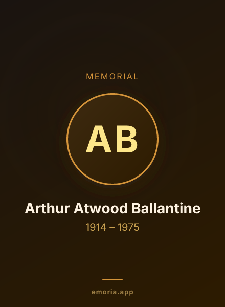 Memorial portrait of Arthur Atwood Ballantine