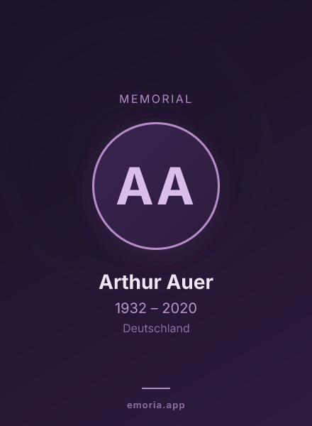 Memorial portrait of Arthur Auer