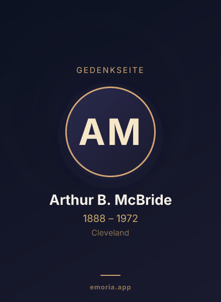 Gedenkportrait von Arthur B. McBride