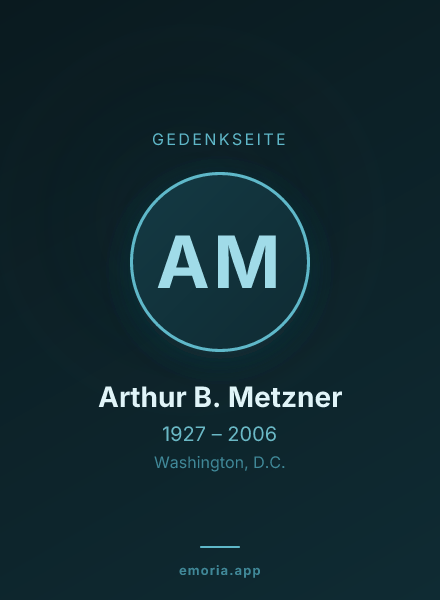 Gedenkportrait von Arthur B. Metzner