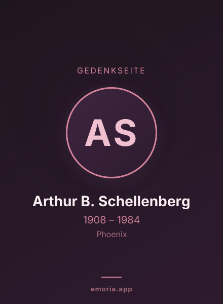 Gedenkportrait von Arthur B. Schellenberg