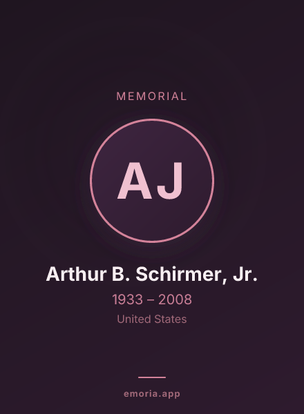 Memorial portrait of Arthur B. Schirmer, Jr.