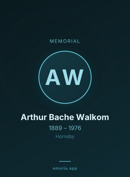 Memorial portrait of Arthur Bache Walkom