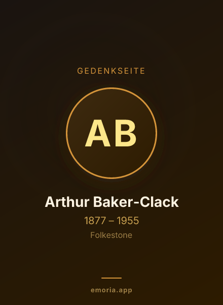 Gedenkportrait von Arthur Baker-Clack