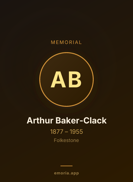 Memorial portrait of Arthur Baker-Clack