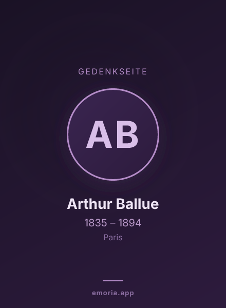 Gedenkportrait von Arthur Ballue