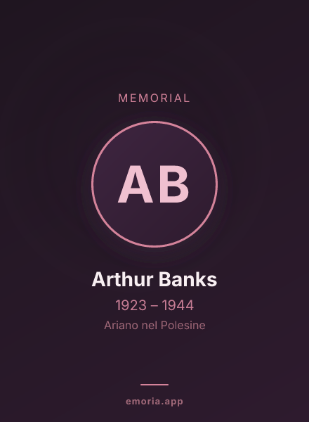 Memorial portrait of Arthur Banks
