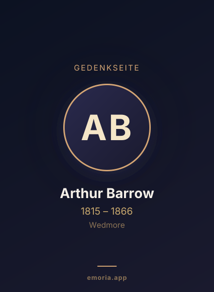 Gedenkportrait von Arthur Barrow