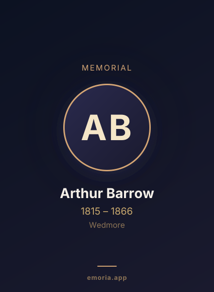 Memorial portrait of Arthur Barrow