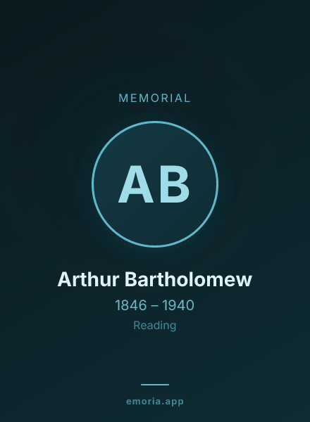 Memorial portrait of Arthur Bartholomew