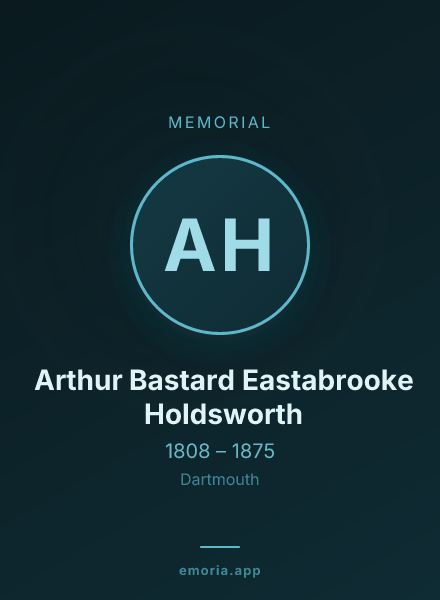 Memorial portrait of Arthur Bastard Eastabrooke Holdsworth