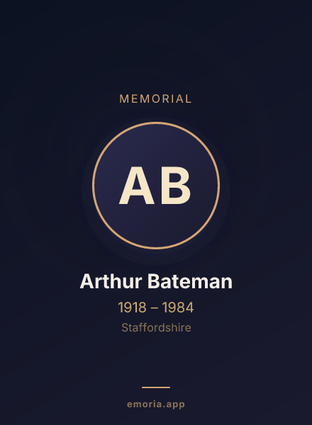 Memorial portrait of Arthur Bateman