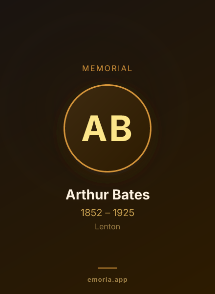 Memorial portrait of Arthur Bates