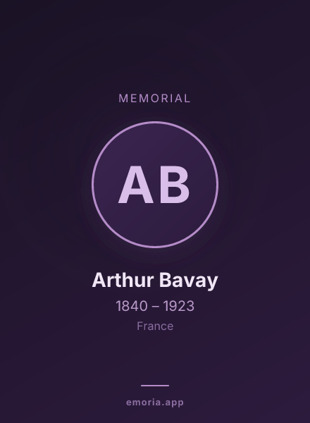 Memorial portrait of Arthur Bavay