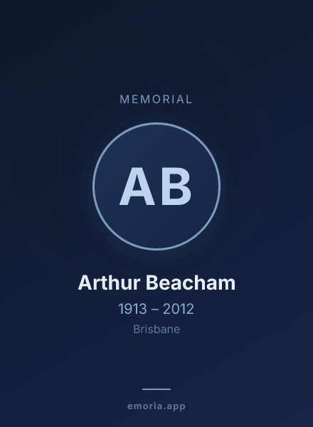 Memorial portrait of Arthur Beacham