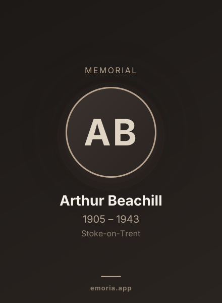Memorial portrait of Arthur Beachill