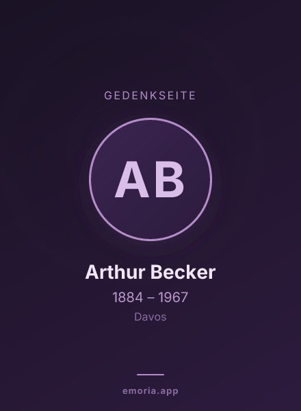 Gedenkportrait von Arthur Becker