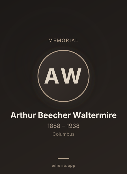 Memorial portrait of Arthur Beecher Waltermire