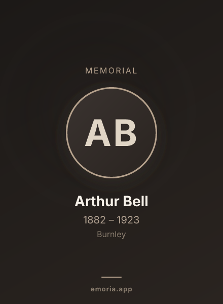 Memorial portrait of Arthur Bell